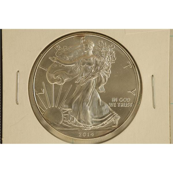 2014 AMERICAN SILVER EAGLE. BRILLIANT UNC