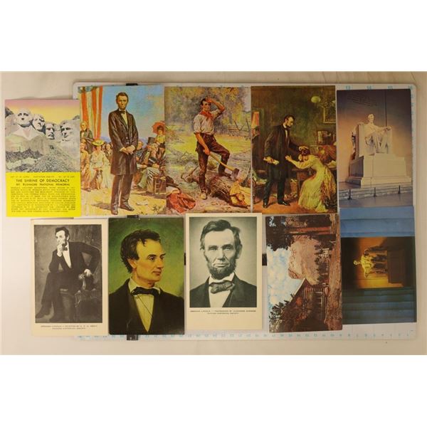 10 UNUSED POST CARDS-8 ABRAHAM LINCOLN & 2-MOUNT
