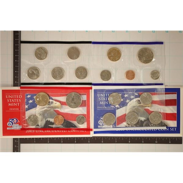 2003 US MINT SET (UNC) P/D (WITH ENVELOPE)