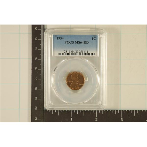 1954 LINCOLN WHEAT CENTS PCGS MS64RD