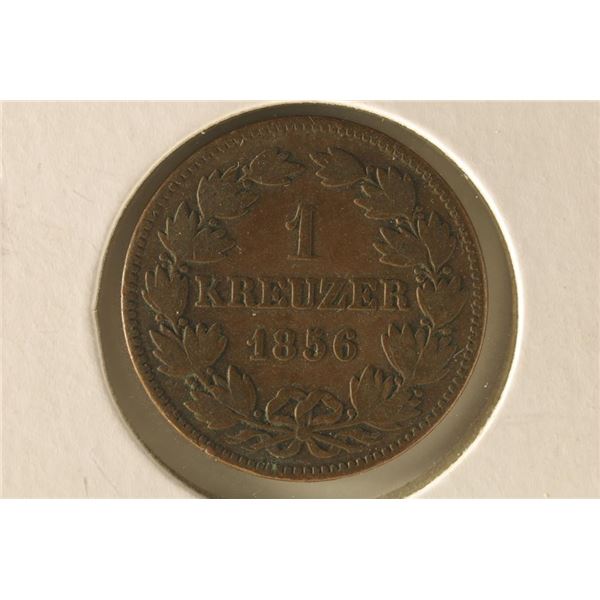 1856 GERMAN 1 KREUZER