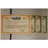 Image 1 : 4 ASSORTED VINTAGE RAILROAD STOCK CERTIFICATES