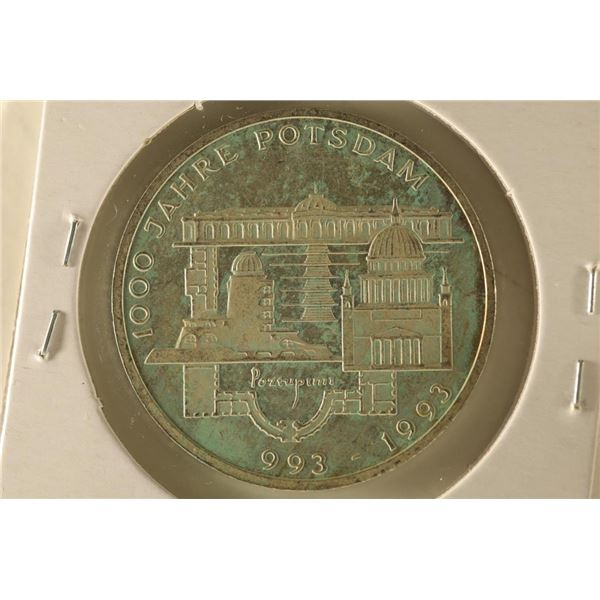 1993-F GERMAN SILVER 10 MARK UNC COIN .3115