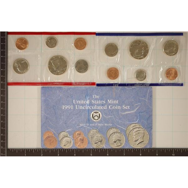 1991 US MINT SET (UNC) P/D (WITH ENVELOPE)