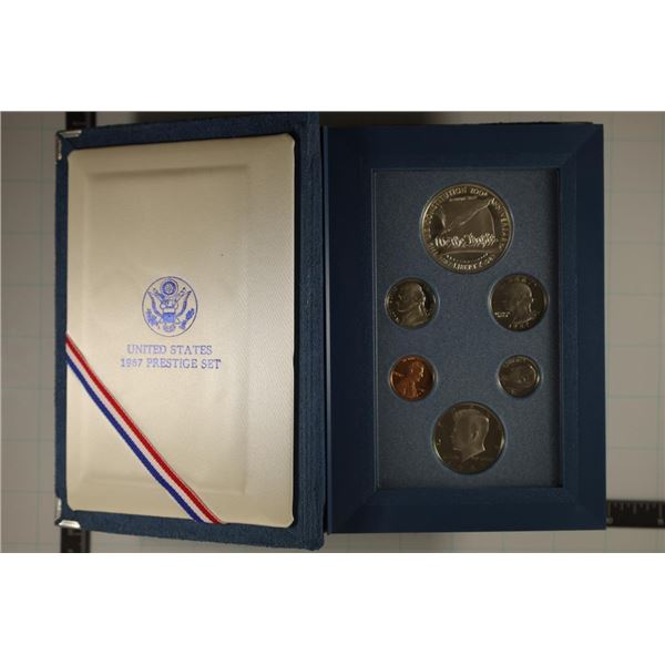 1987 US PRESTIGE PROOF SET IN BOX WITH PAPERWORK
