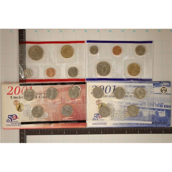 2001 US MINT SET (UNC) P/D (WITH ENVELOPE)