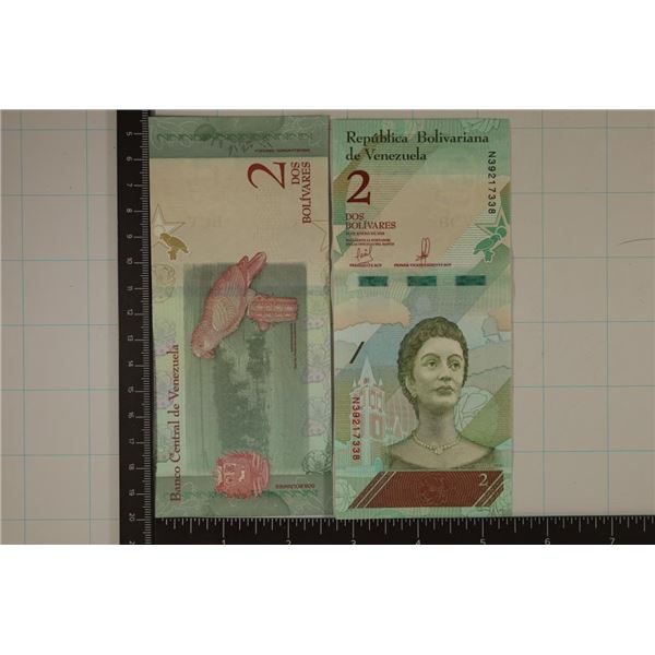 2-2018 VENEZUELA CRISP UNC COLORIZED BILLS