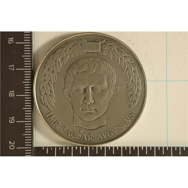 1.28  TROY OZ. STERLING SILVER CAESARS MEDAL,