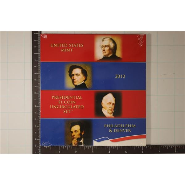 2010-P & D 8 COIN PRESIDENTIAL DOLLAR UNC SET