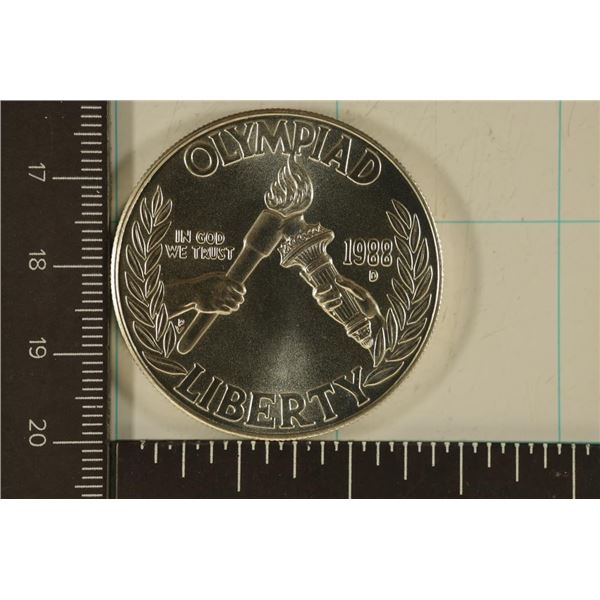 1988-D US UNC SILVER DOLLAR "OLYMPIAD" IN HARD