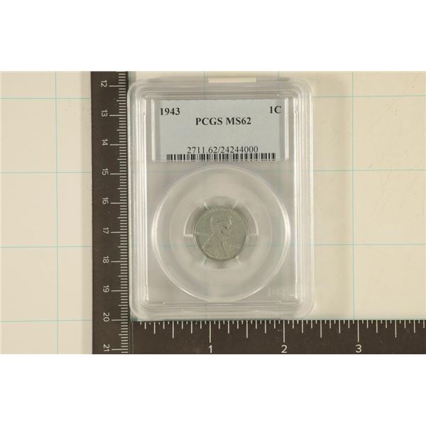 1943 35% SILVER JEFFERSON WAR NICKEL PCGS MS62