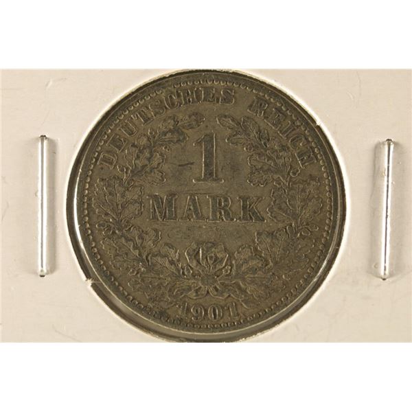 1901-E GERMAN SILVER 1 MARK .1606 OZ. ASW