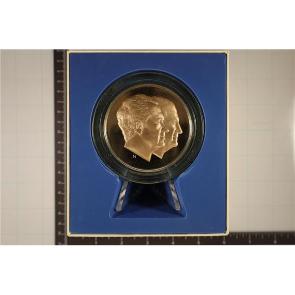 7.8 OZ. PROOF SOLID BRONZE 1973 INAUGURATION MEDAL