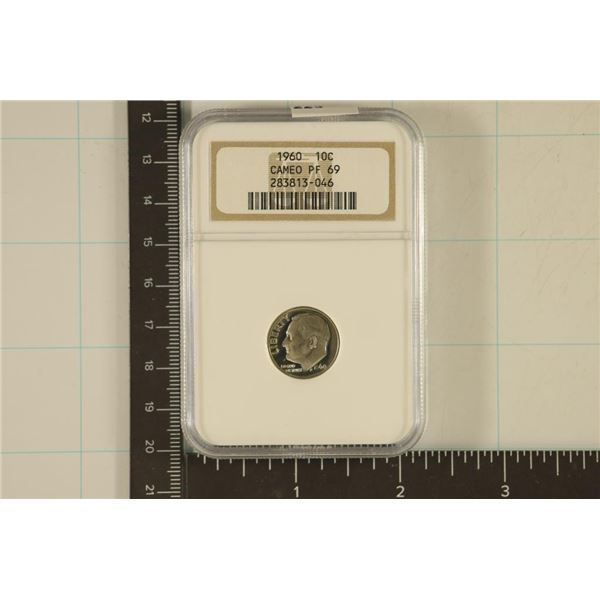 1960 SILVER ROOSEVELT DIME NGC CAMEO PF69