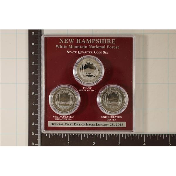 2013-P/D/S WHITE MT. NATIONAL FOREST QUARTER SET