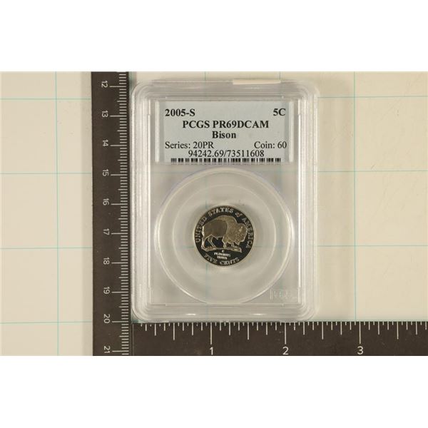 2005-S BISON NICKEL PCGS PR69 DCAM