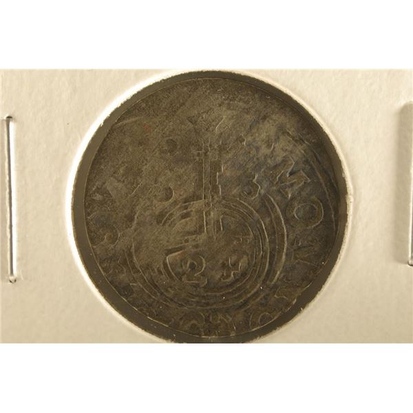 1600'S HAND HAMMERED POLAND SILVER 1/24 TALER