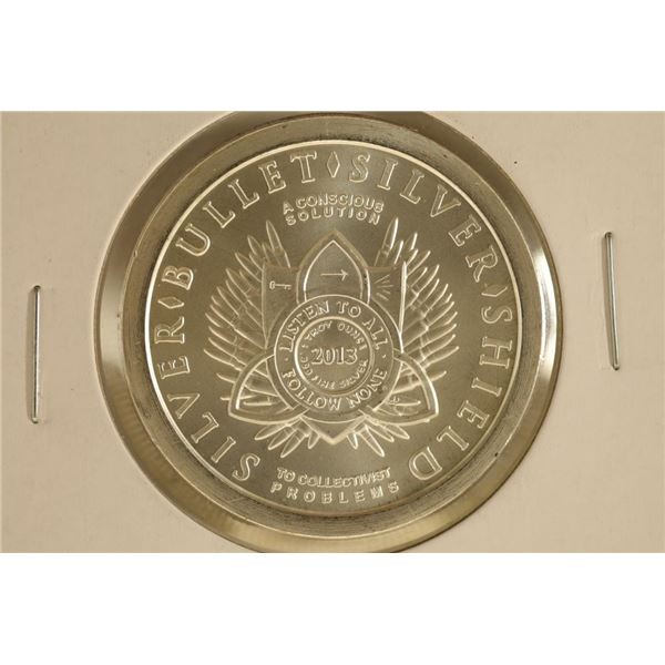 1 TROY OZ .999 FINE SILVER UNC ROUND SILVER BULLET