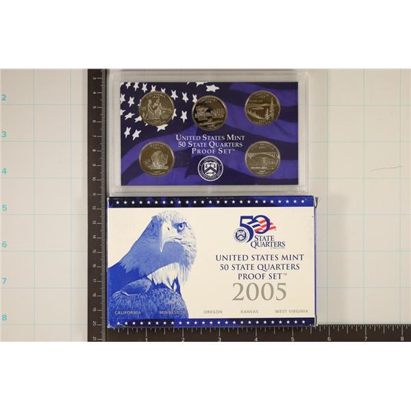 2005 50 STATE QUARTER PF SET (WITH BOX)
