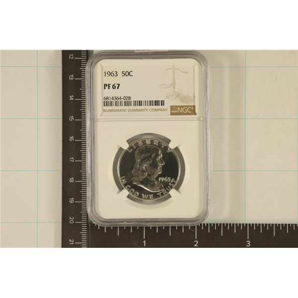 1963 FRANKLIN HALF DOLLAR NGC PF67