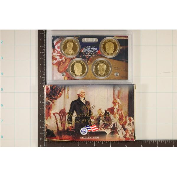 2009 US PRESIDENTIAL 4 COIN $1 PROOF SET WITH BOX