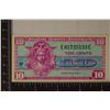 Image 1 : SERIES 521 US 10 CENTS MILITARY PAYMENT CERT. CU