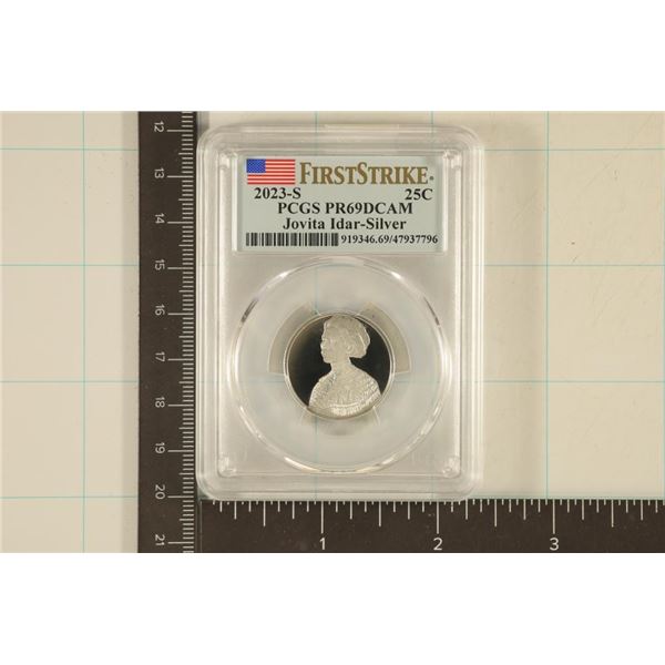 2023-S JOVITA IDAR-SILVER QUARTER PCGS PR69 DCAM