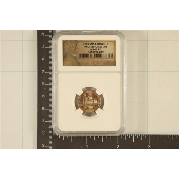 2009 SMS PROFESSIONAL LIFE LINCOLN CENT NGC MS69
