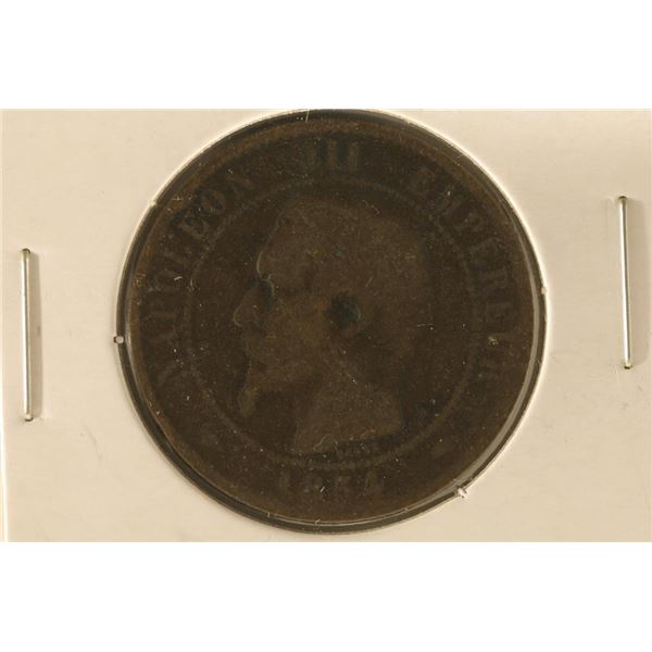 1854 FRANCE 10 CENTIMES