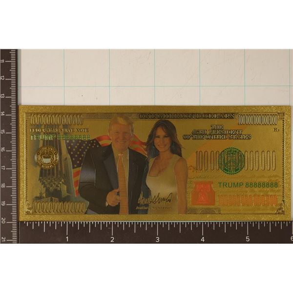 24KT GOLD FOIL "DONLAD TRUMP & MELANIA TRUMP"