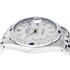 Image 4 : Rolex Mens Stainless Steel Silver Index Diamond & Sapphire 36MM Datejust Wristwa