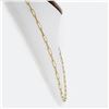 Image 2 : New Italian 14k Yellow Gold 22" 3.25mm Oval Paperclip Link Unisex Chain Necklace