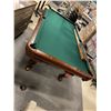 Image 1 : Pools table with pool cues and stand (leg broken but it is there and may need repairing)