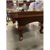 Image 2 : Pools table with pool cues and stand (leg broken but it is there and may need repairing)
