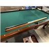 Image 4 : Pools table with pool cues and stand (leg broken but it is there and may need repairing)