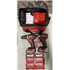 Image 1 : Group lot - Milwaukee M18 Hammer drill & Impact driver w/ batteries, charger & contractor bag. - Mil