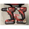 Image 3 : Group lot - Milwaukee M18 Hammer drill & Impact driver w/ batteries, charger & contractor bag. - Mil