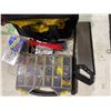 Image 4 : Group lot - DeWalt contractor bag w/ misc tools - Small plastic organizer w/ misc electrical connect