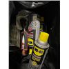 Image 2 : Group lot - x3 contractor bags w/ misc tools, butane torch, hard hat, hardware & WD40 silicone & Deg