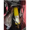Image 4 : Group lot - x3 contractor bags w/ misc tools, butane torch, hard hat, hardware & WD40 silicone & Deg