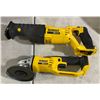 Image 1 : x2 Tools - DeWalt 20v Max cordless angle grinder - 20v Max DeWalt cordless sawzall