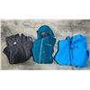 Image 1 : Group lot - x3 Patagonia Jackets - Approx Value : $440 - Grey (S) Mens w/tags - Blue (S) Womens - Gr