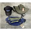 Image 1 : Group lot Approx Value : $180 - Patagonia Fanny Pack (5L) w/tags - Patagonia Black Trucker Hat - Pat