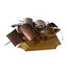 Image 2 : 2 Items - Wooden ship uplit lamp (Broken Mast) - Wooden model boat (Broken Mast)
