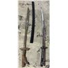 Image 3 : Philippines Moro Kampilan Sword (38") - Katar (17") - Decorative 40" Japanese Katana