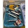 Image 4 : Group lot - x2 Azdent dental impression mixing guns - x3 bins of misc dental supplies and tools