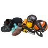 Image 1 : Group lot - 20lb & 8lb medicine balls - 16kg kettlebell - pickleball set - football - speakers - foa