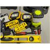 Image 2 : Group lot - Misc LED work lights, clamps, plastic 24" bubble level