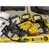 Image 4 : Group lot - Misc LED work lights, clamps, plastic 24" bubble level