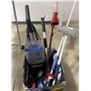 Image 2 : Group lot - Bissell carpet cleaner w/ attachments - Misc cleaning products & plastic shelving